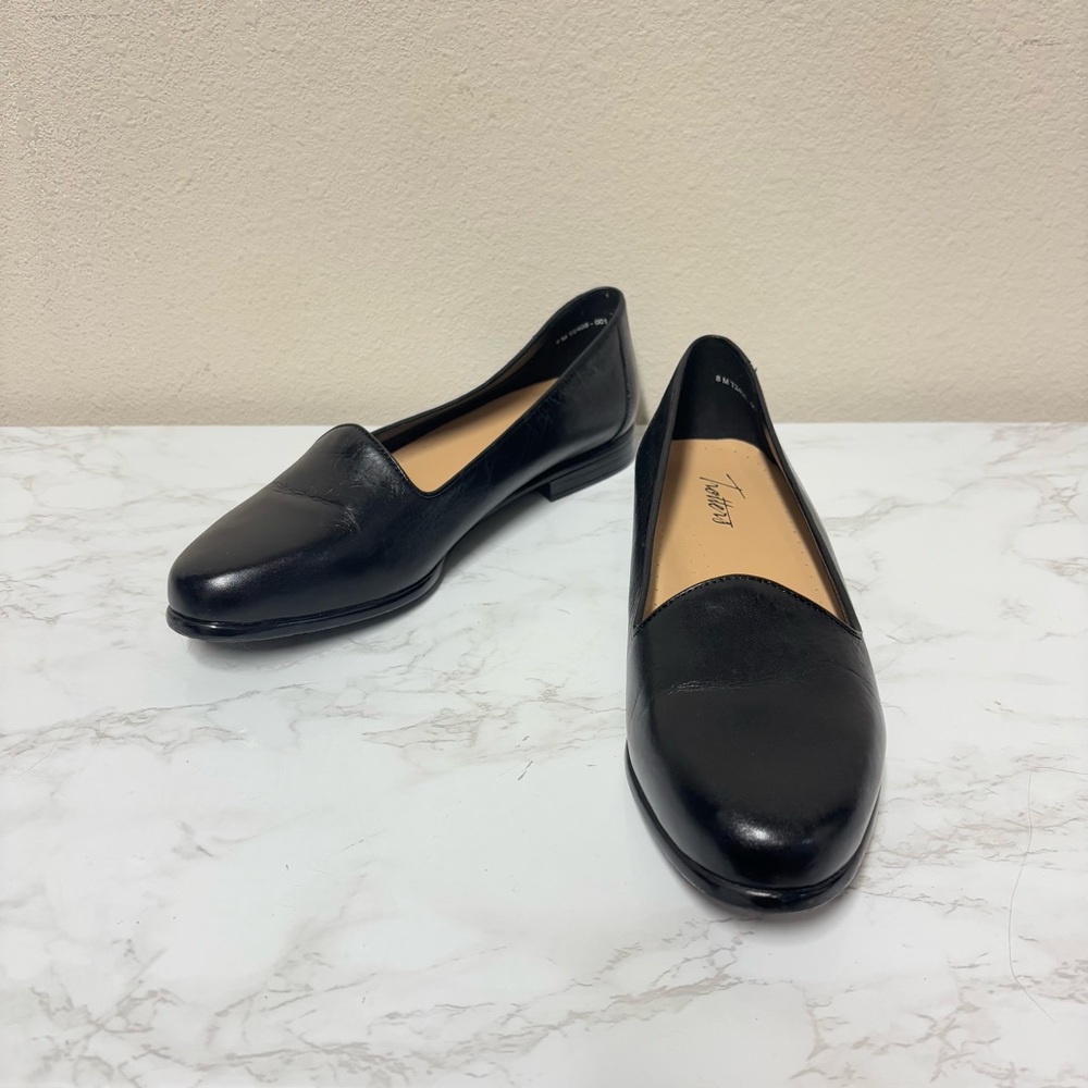 Trotters Liz Lux Black Leather Loafers